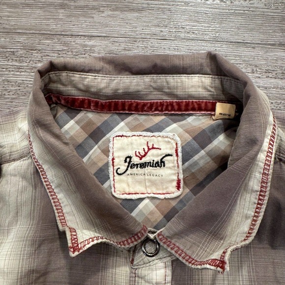 Jeremiah American Legacy Shirt‎ Mens Extra Large Plaid Pearl Snap Western Cowboy - Picture 5 of 10